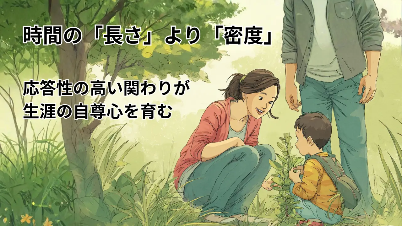 母親が子どもの問いかけに丁寧に応答している