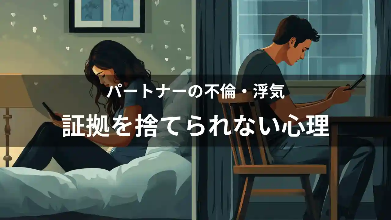 不倫の証拠を捨てられない心理