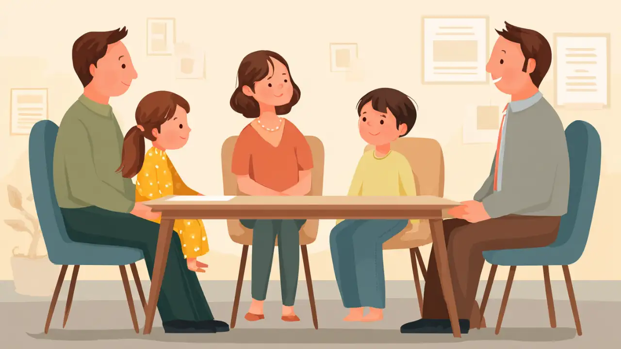 家族療法のシーン